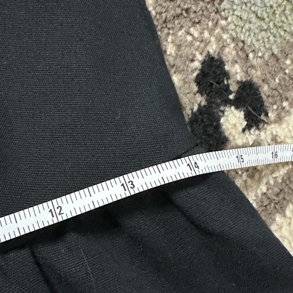 RARE CATHERINE CARR 70s VINTAGE Black Fit & Flare Red Flower Dress size 6 - Picture 9 of 9